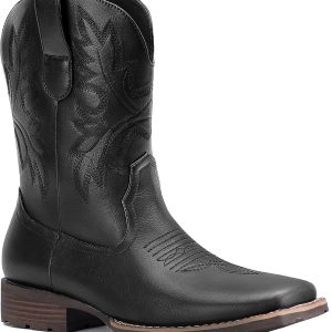 Men's Chunky Heel Slip Resistant Short Country Boots